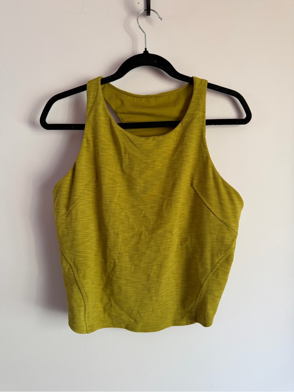 Lululemon Align Crop Tank Built in Bra Olive Mustard Racerback Tank Top 18